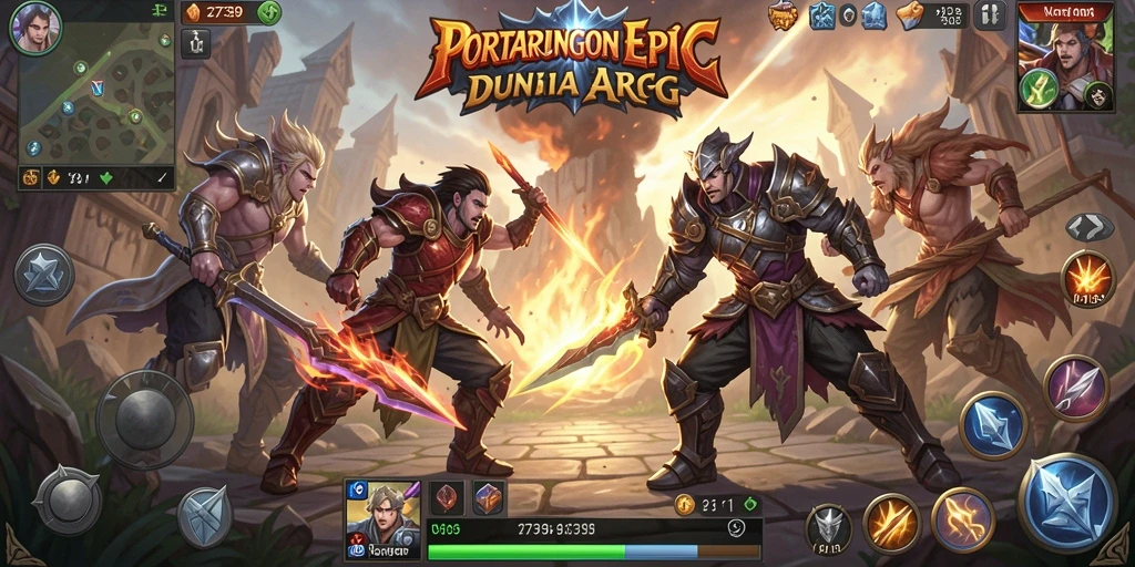 Screenshot yang menampilkan aksi seru dalam permainan ARPG.