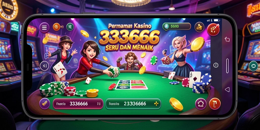 Tampilan menawan dari gameplay Kasino 333666.