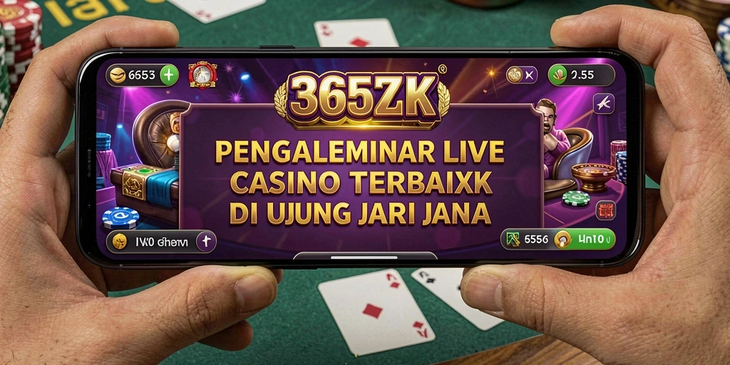 Tampilan seru gameplay kasino langsung di 365ZK.
