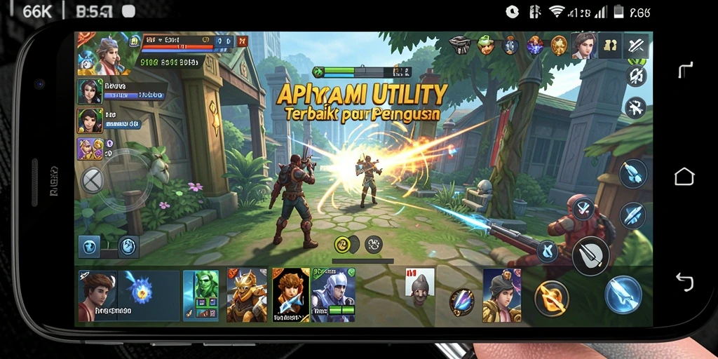 Tampilan utama 66K dengan fitur Utility yang bermanfaat.