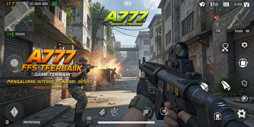 Tampilan aksi mendebarkan dalam gameplay A7777.