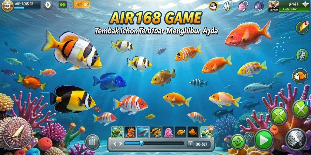 Gameplay seru menembak ikan dalam AIR168.