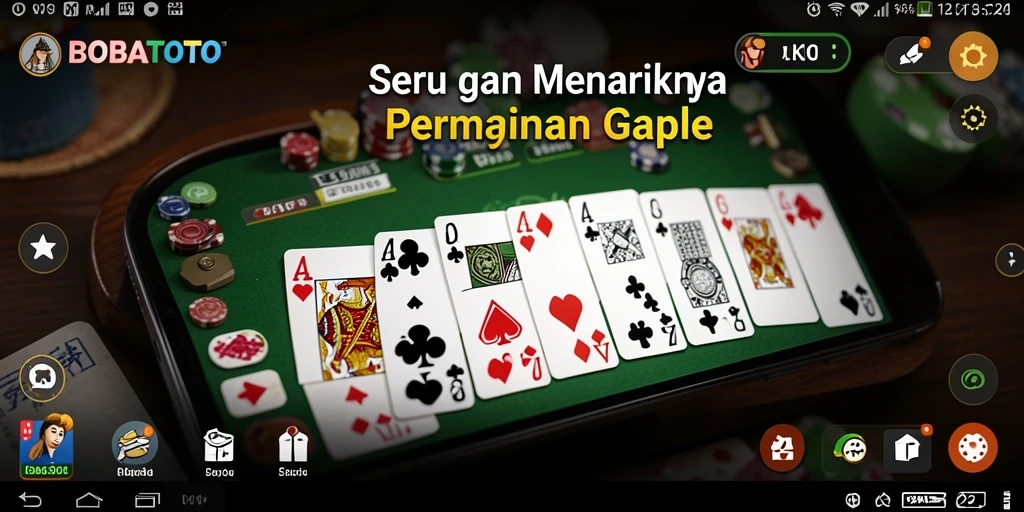 Tampilan menarik dan seru saat bermain Gaple di BOBATOTO.