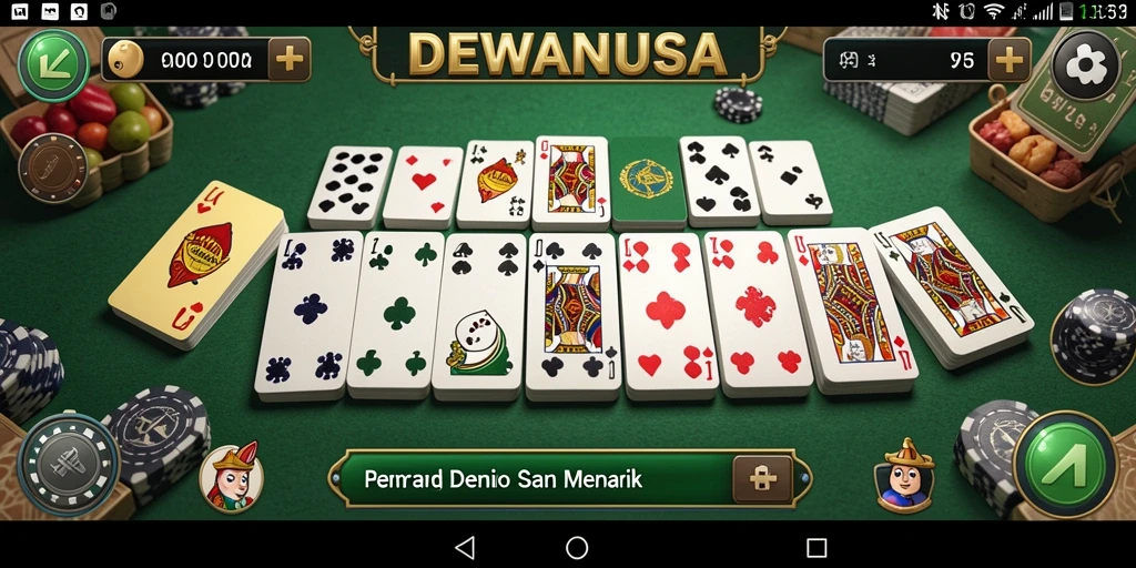 Tampilan gameplay DEWANUSA yang seru dan interaktif dalam permainan Domino.