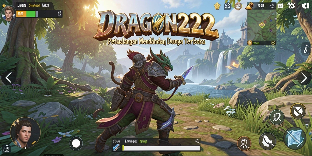 Tampilan gameplay dalam dunia terbuka DRAGON222 yang menakjubkan.