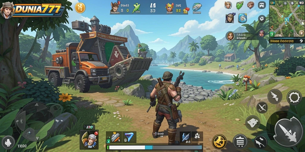 Tampilan gameplay DUNIA777 yang menakjubkan dan luas.