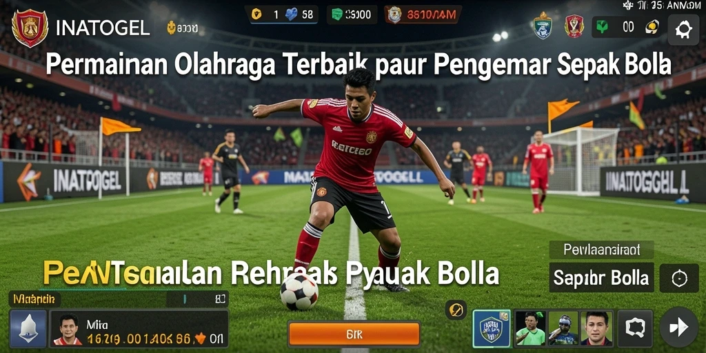 Tampilan gameplay seru di INATOGEL saat pertandingan sepak bola berlangsung.