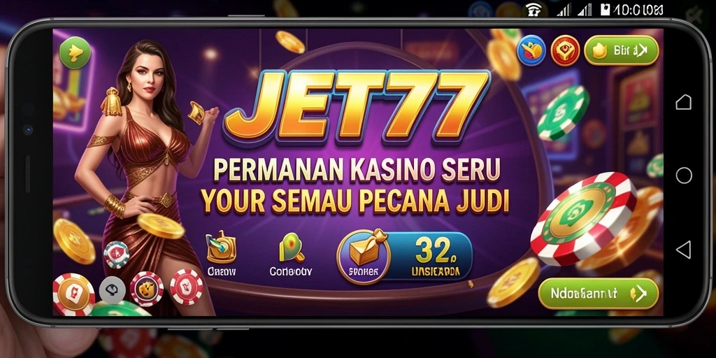 Tampilan gameplay seru JET77 dalam suasana Kasino.