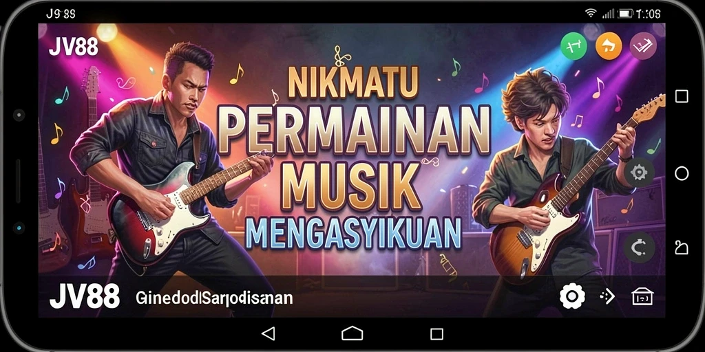 Tampilan screenshot gameplay JV88 yang menampilkan serunya permainan musik.