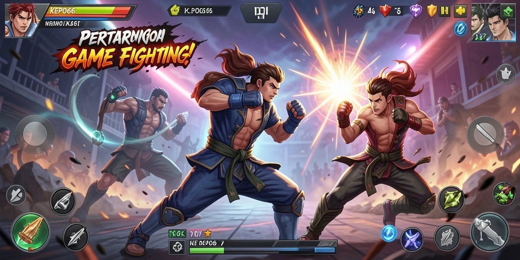 Screenshot gameplay KEPO66 dengan aksi pertarungan seru.