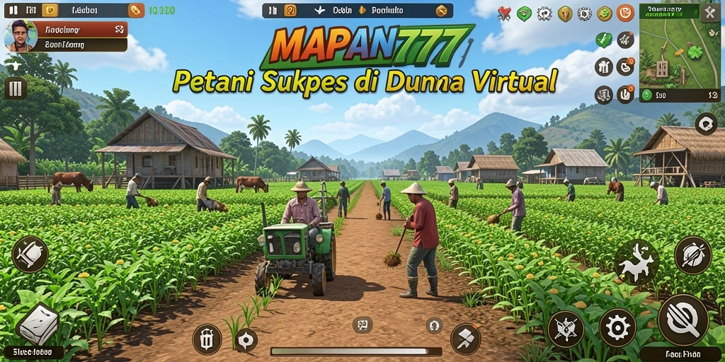 Cuplikan gameplay menarik dari MAPAN777 yang menampilkan aktivitas bertani.