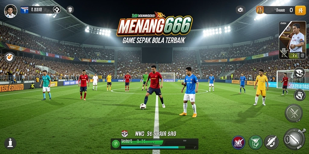 Tampilan menarik dari gameplay <strong>MENANG666</strong> dengan aksi sepak bola seru.