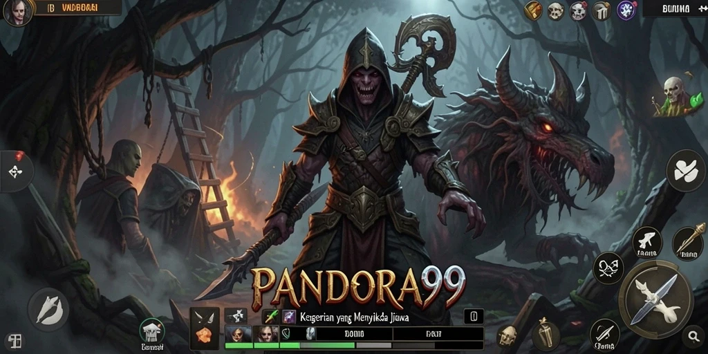 Screenshot PANDORA99 menampilkan momen menakutkan dalam gameplay.