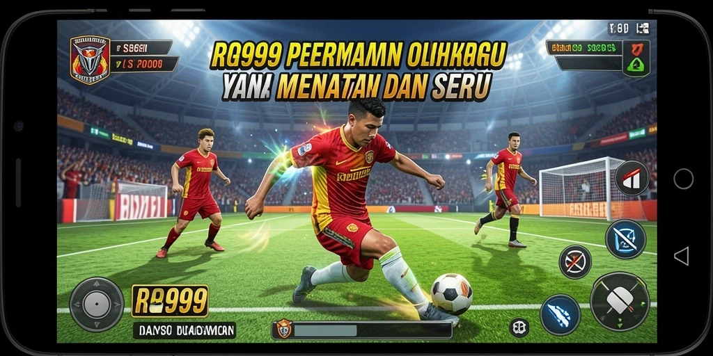 Tampilan seru dari gameplay olahraga RR999 yang menantang.