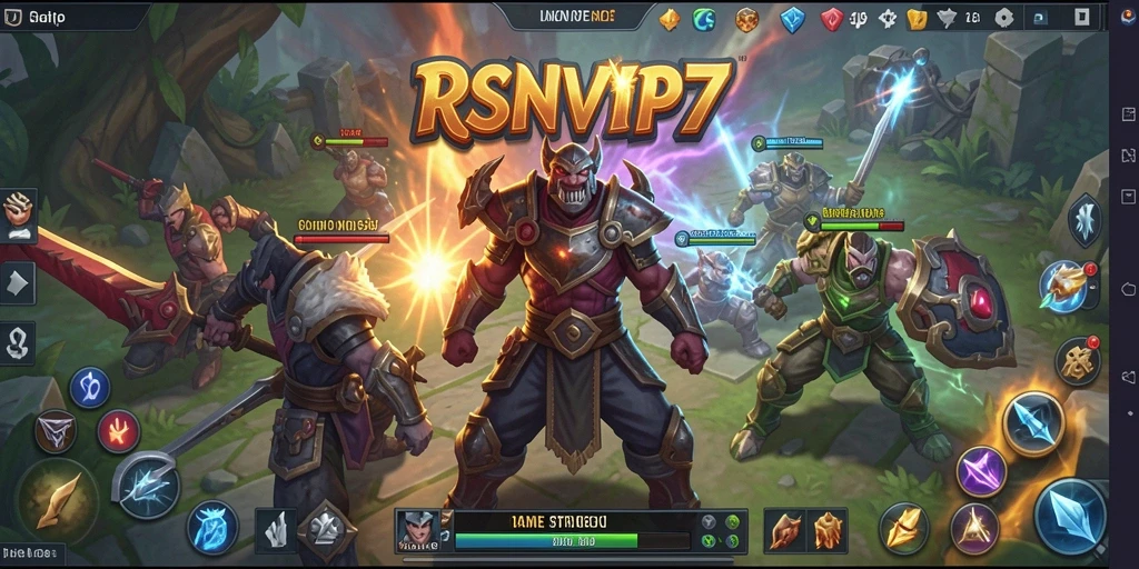 Screenshot gameplay RSNVIP7 dengan pertempuran strategis yang intens.