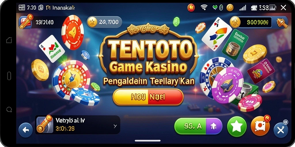 Tangkapan layar utama TENTOTO menampilkan gameplay yang menarik dalam dunia Kasino.