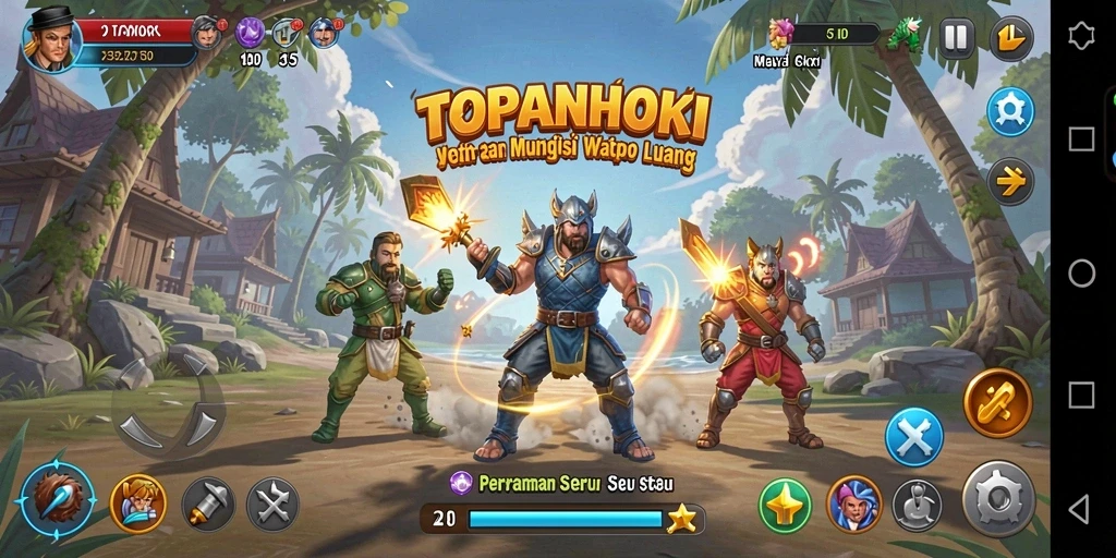 Tampilan gameplay seru dan mengasyikkan dari TOPANHOKI.