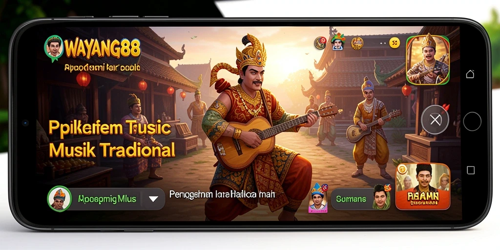 Tampilan permainan musik interaktif dari WAYANG88 yang memukau dan penuh warna.