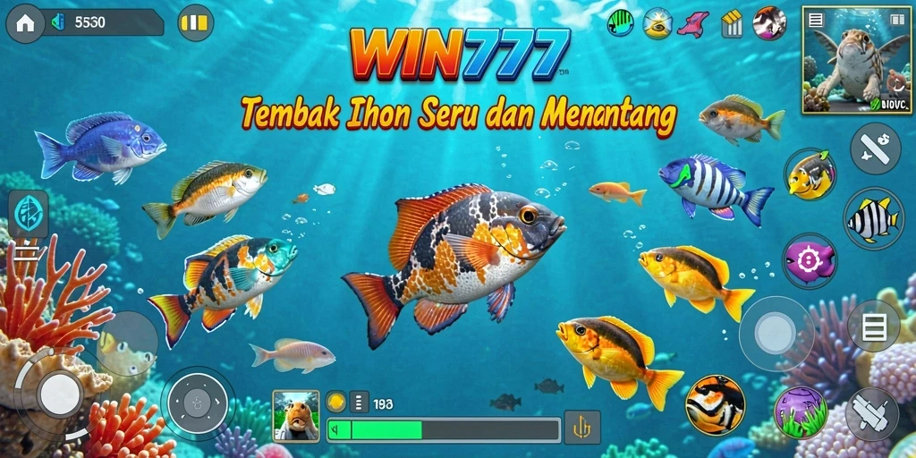 Tampilan permainan Tembak Ikan yang mendebarkan di WIN777.